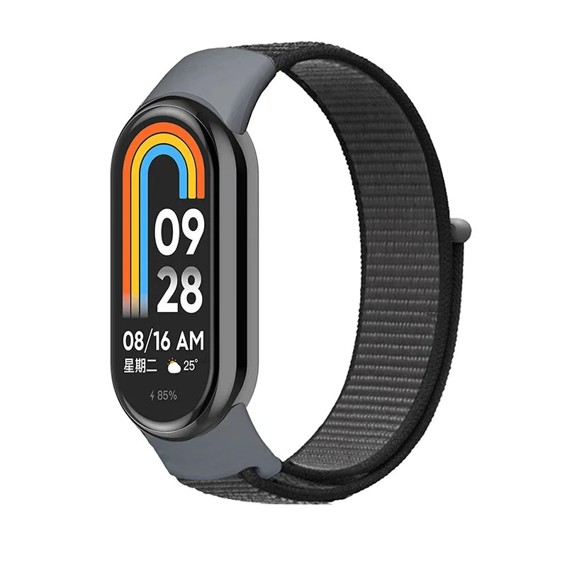 Nylon Sport Loop Strap for Xiaomi Mi Band 9 8 NFC – Replacement Wristband for Mi Band 7 6 5 4 3