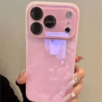 Candy Color Tempered Glass iPhone Case - Luxury Shockproof Camera Protection Bumper Cover for iPhone 17 16 15 14 13 12 Pro Max
