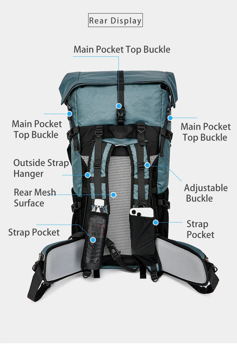 40L Outdoor Hiking Backpack – Waterproof Camping & Climbing Bag, Large Capacity Travel Backpack for Men & Women (2024 New)