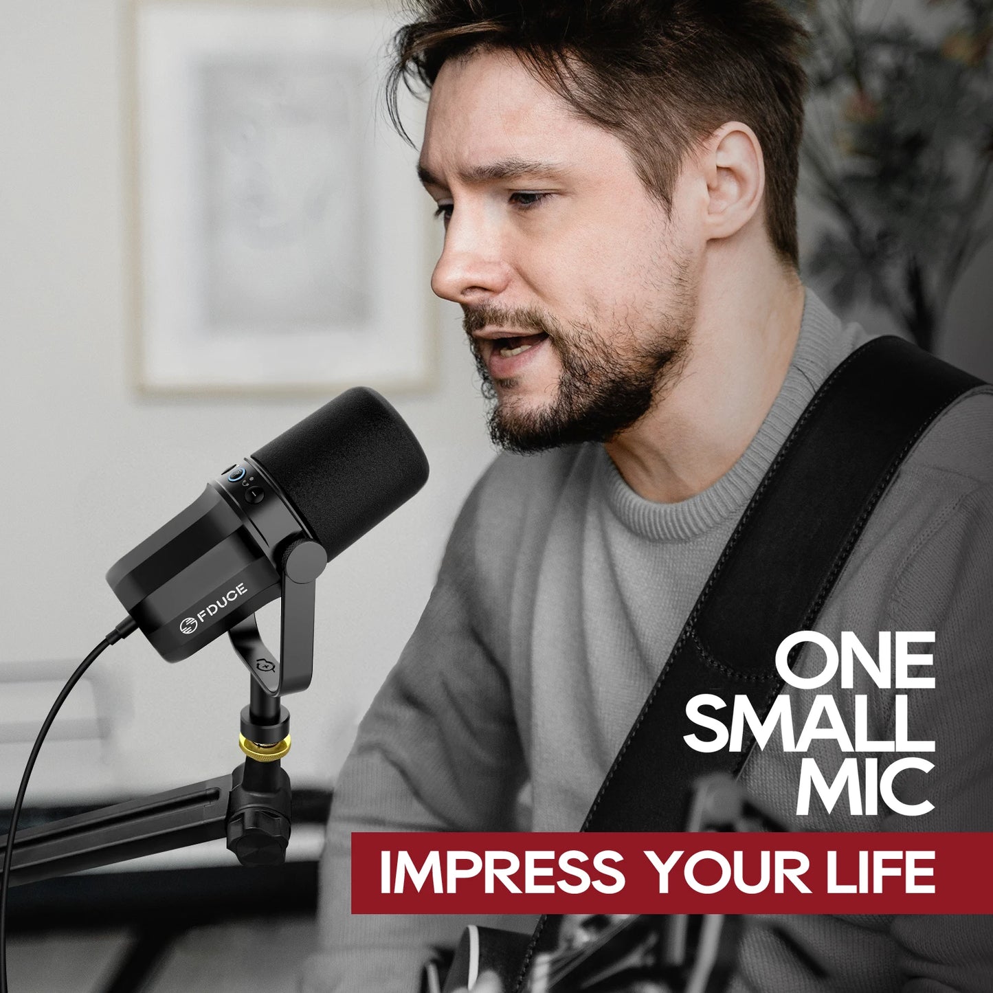 FDUCE SL40X/SL40 USB & XLR Dynamic Microphone – Built-in Headset Output & Sound Insulation for Podcasts, Gaming & Live Broadcast