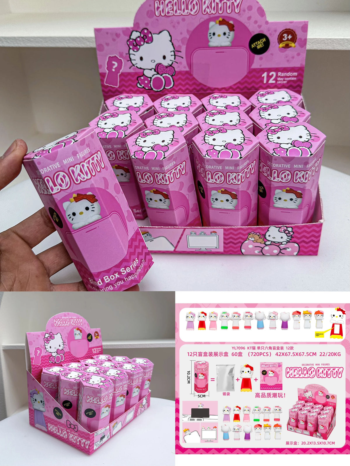12PCS Surprise Blind Box Cartoon Character Dolls – Cute Model Toy Figures for Mobile, Car & Desktop Decoration Gift