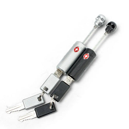 Skull Shape TSA Combination Luggage Lock – High Security Anti-Theft Padlock with Steel Cable for Travel & Overseas Use