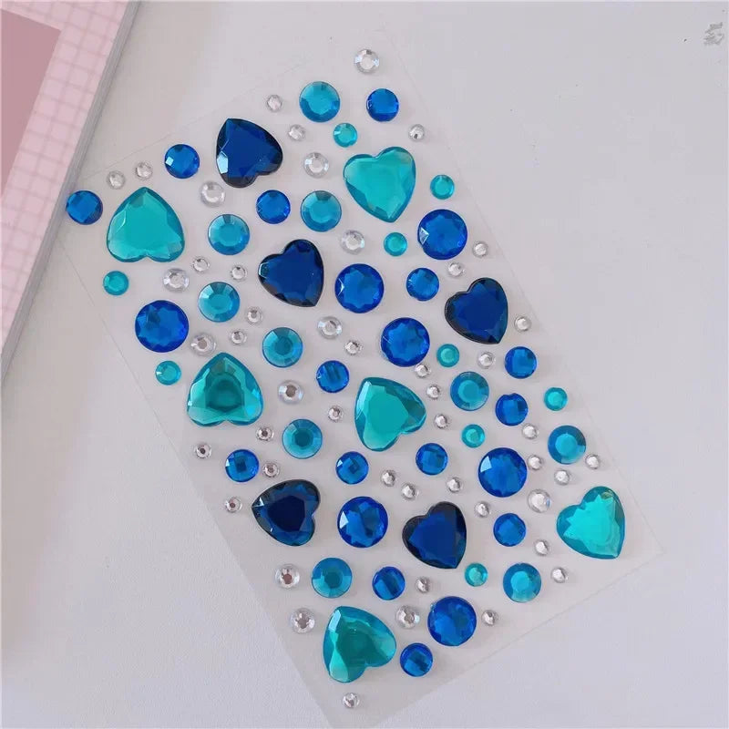 Glitter Face Rhinestone Stickers - Kids Eye & Face Diamond Jewels for Festival Makeup, Parties & Creative Looks