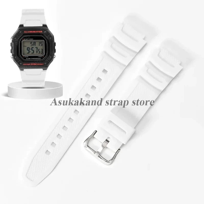 18mm Silicone Watch Strap for Casio W218H AE-1200 AE-1100 SGW-300/400 MRW-200 - Sport Resin Rubber Replacement Wristband