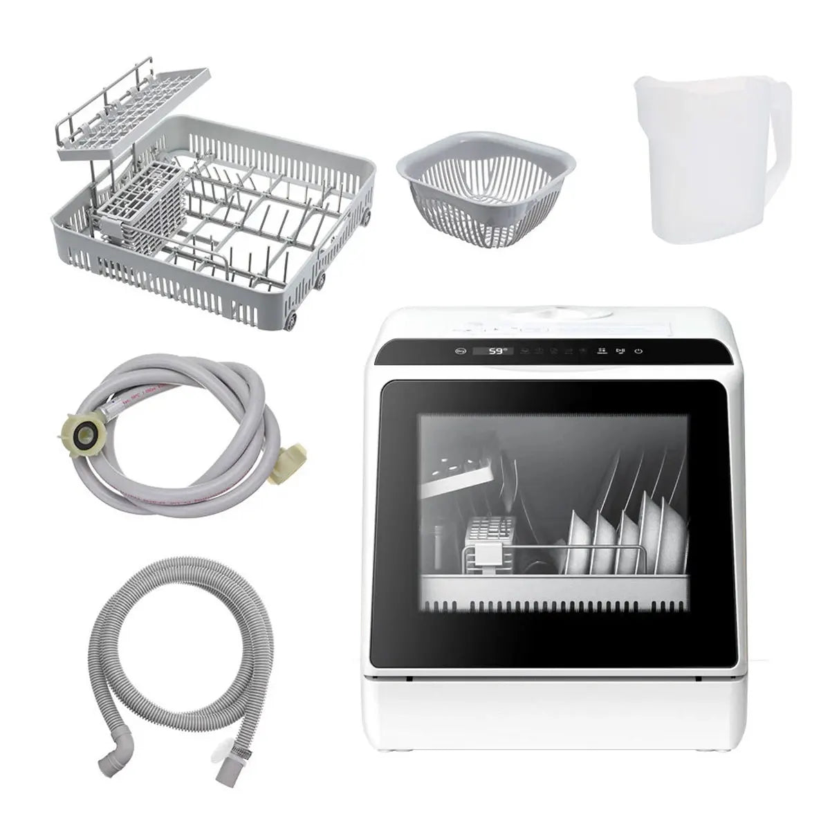 BlitzHome Smart Countertop Dishwasher – Portable Tabletop Dish Washer with APP Control for Kitchen