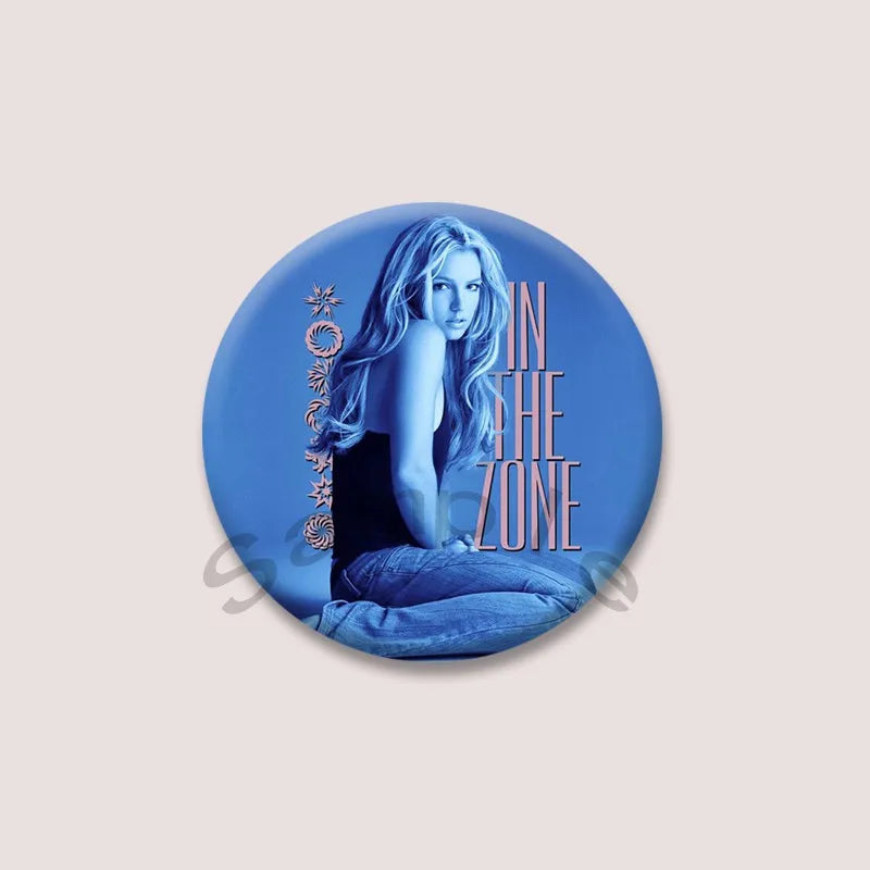 Britney Spears Music Brooch Pin – Pop Singer Badge Jewelry for Bags & Clothing, Fan Collection Accessories & Gift Item