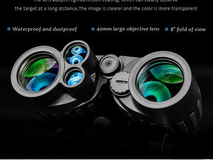 1500m Marine Binoculars for Adults – 8x40 with Rangefinder, Compass, IP65 Waterproof, UHD Field of View 8°