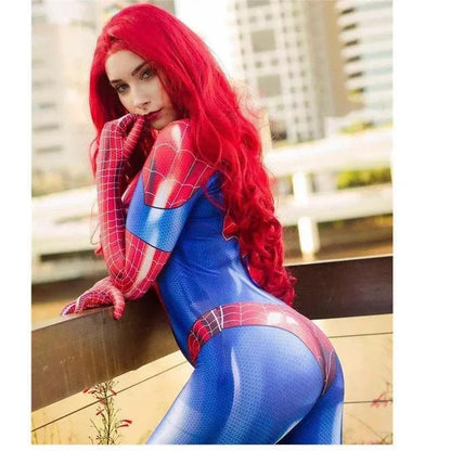 Sexy Black Cat Superhero Cosplay Costume – Spider-Woman 3D Printed Jumpsuit for Girls Halloween & Christmas
