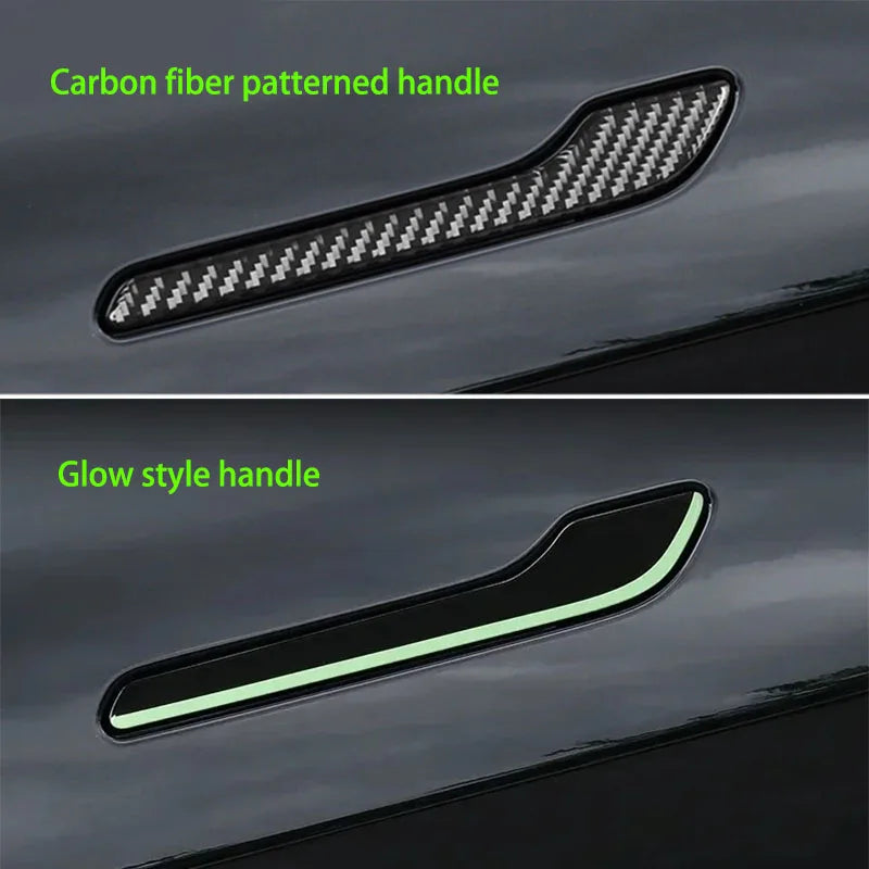 Tesla Model 3/Y Car Door Handle Stickers – Anti-Scratch, Luminous & Scratch-Resistant Car Accessories