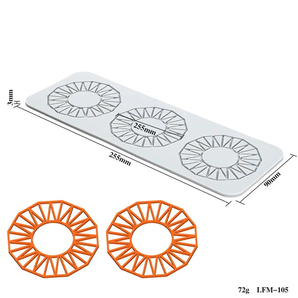 Flower & Leaf Pattern Silicone Mold — Fondant Cake Lace Mat for DIY Baking, Craft & Cake Decoration