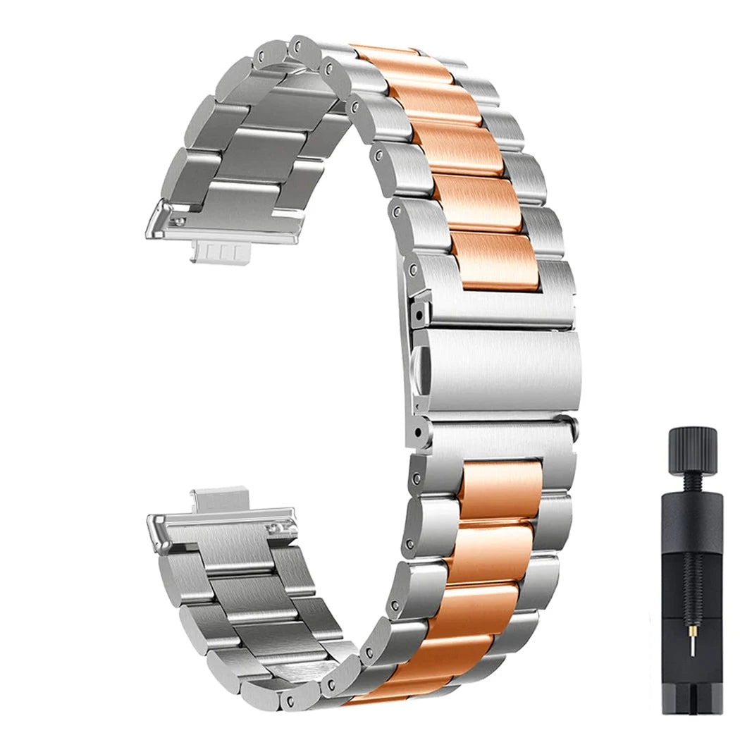 Stainless Steel Strap for Huawei Watch – Metal Bracelet Band for Fit3, Fit4 & Fit4 Pro, Unisex Replacement