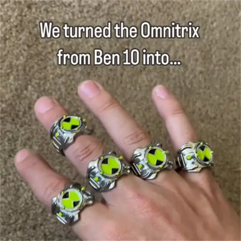 Ben 10 Omnitrix Cosplay Ring – Unisex Punk Goth Finger Jewelry Accessory