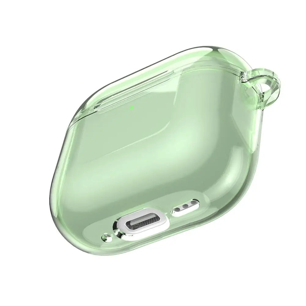 Translucent Protective Sleeve Case for AirPods 4 — Premium Drop-Proof Cover with Carabiner for AirPods 4th Generation