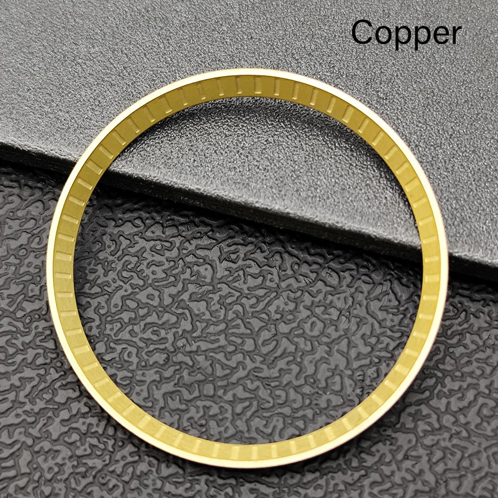 Silver Mod Copper Chapter Ring for NH35 Watch Case - Polished Inner Ring Replacement, 30.3 × 27.3mm Watch Accessory