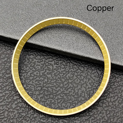 Silver Mod Copper Chapter Ring for NH35 Watch Case - Polished Inner Ring Replacement, 30.3 × 27.3mm Watch Accessory