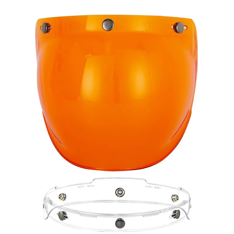 Motorcycle Helmet Bubble Visor – Anti-Fog UV Protection HD Lens for Retro Open Face Helmets
