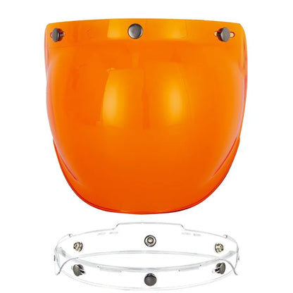 Motorcycle Helmet Bubble Visor – Anti-Fog UV Protection HD Lens for Retro Open Face Helmets