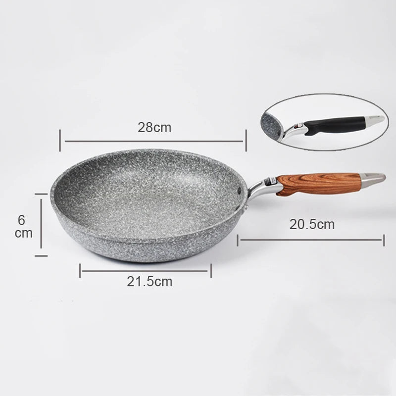 Durable Non-Stick Stone Frying Wok – Ceramic Skillet Pan for Induction, Gas Stove & Kitchen Cooking Set