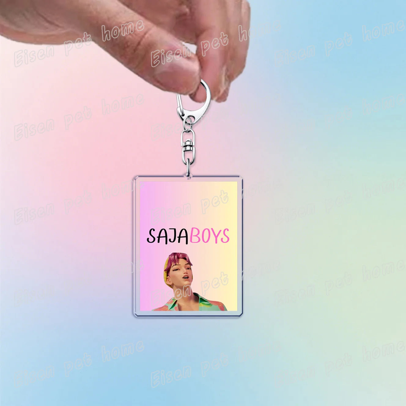 Kpop Demon Hunters Huntrix Saja Boys Keychain Bag Charm Rumi Zoey Jinu Ramen Keyring Fans Gift