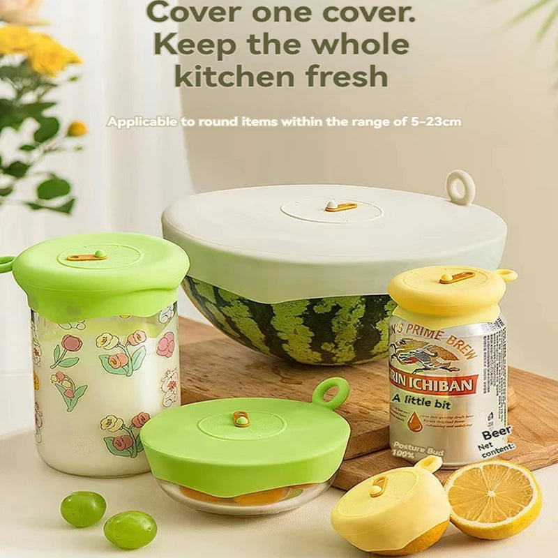 Reusable Silicone Stretch Lids – Self-Sealing Universal Covers for Bowls, Pots & Pans