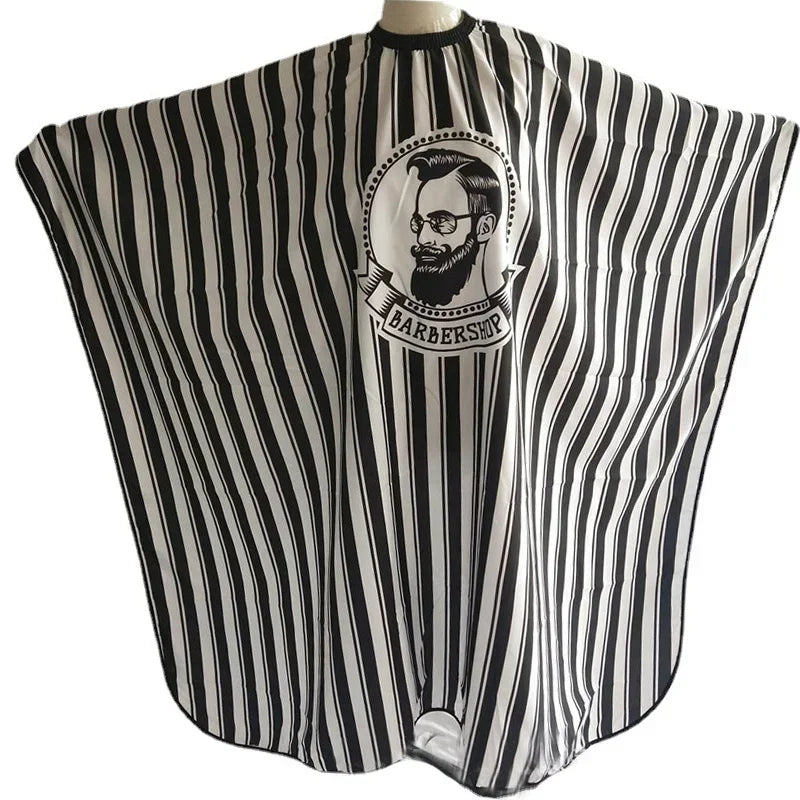 Retro Hairdressing Cape – Waterproof Patterned Salon Barber Gown, Professional Hair Stylist Cutting Apron