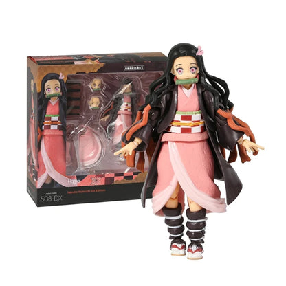 Figma Demon Slayer Action Figures – Rengoku, Tanjirou, Nezuko & Zenitsu Kimetsu no Yaiba Toys
