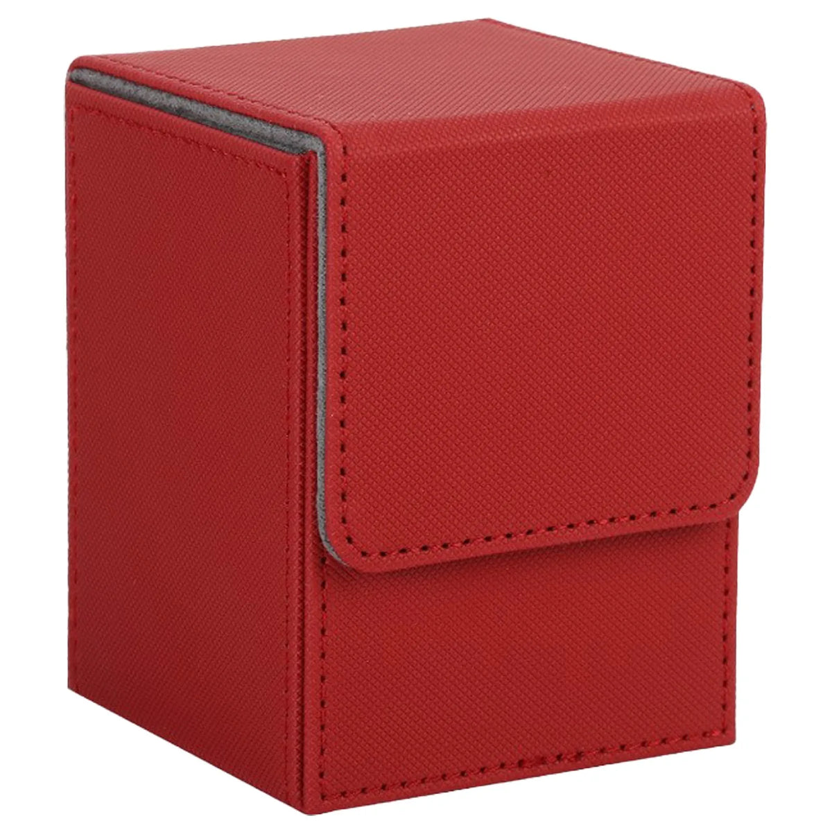 Leather Trading Card Deck Box - Single-Sleeve Storage Case for 100+ Cards