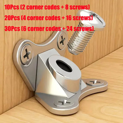 Zinc Alloy Butterfly Corner Brackets - Removable Plank Connectors with Screws