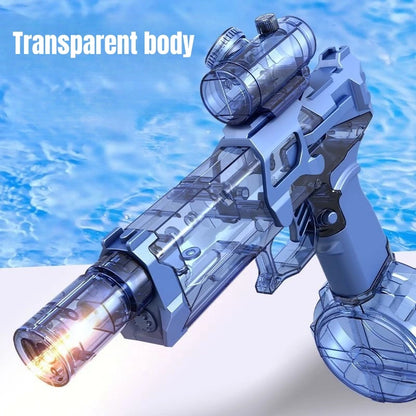 Electric Pulse Water Gun — Automatic Self-Absorbing Large-Capacity Light-Up Toy for Kids