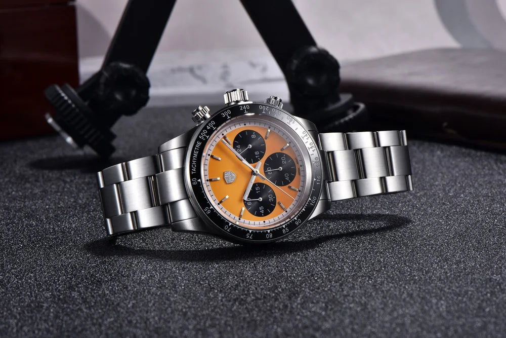RollsTimi Men's Watch 2024 – Luxury Japan VK63 Quartz Chronograph, Sapphire Glass, Stainless Steel Wristwatch