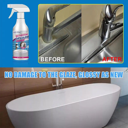 Powerful Bathroom Descaling Spray - Stubborn Stain, Rust, and Limescale Remover for Showerheads, Bathtubs, and Toilets