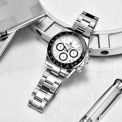 PAGANI DESIGN 2024 Quartz Men's Luxury Business Watch – Chronograph VK63 Waterproof
