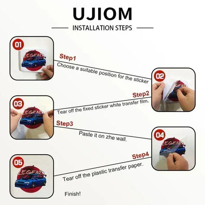 UJIOM Decorative Wall Sticker - Fashionable Adhesive Decal Wallpaper for Home & Room Decoration