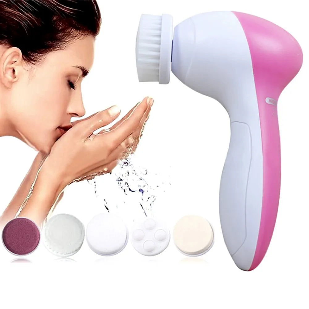 Electric Facial Cleaning Brush - Spa Skin Care Massager for Clove Cleaning and Facial Care - Cleansing Tool