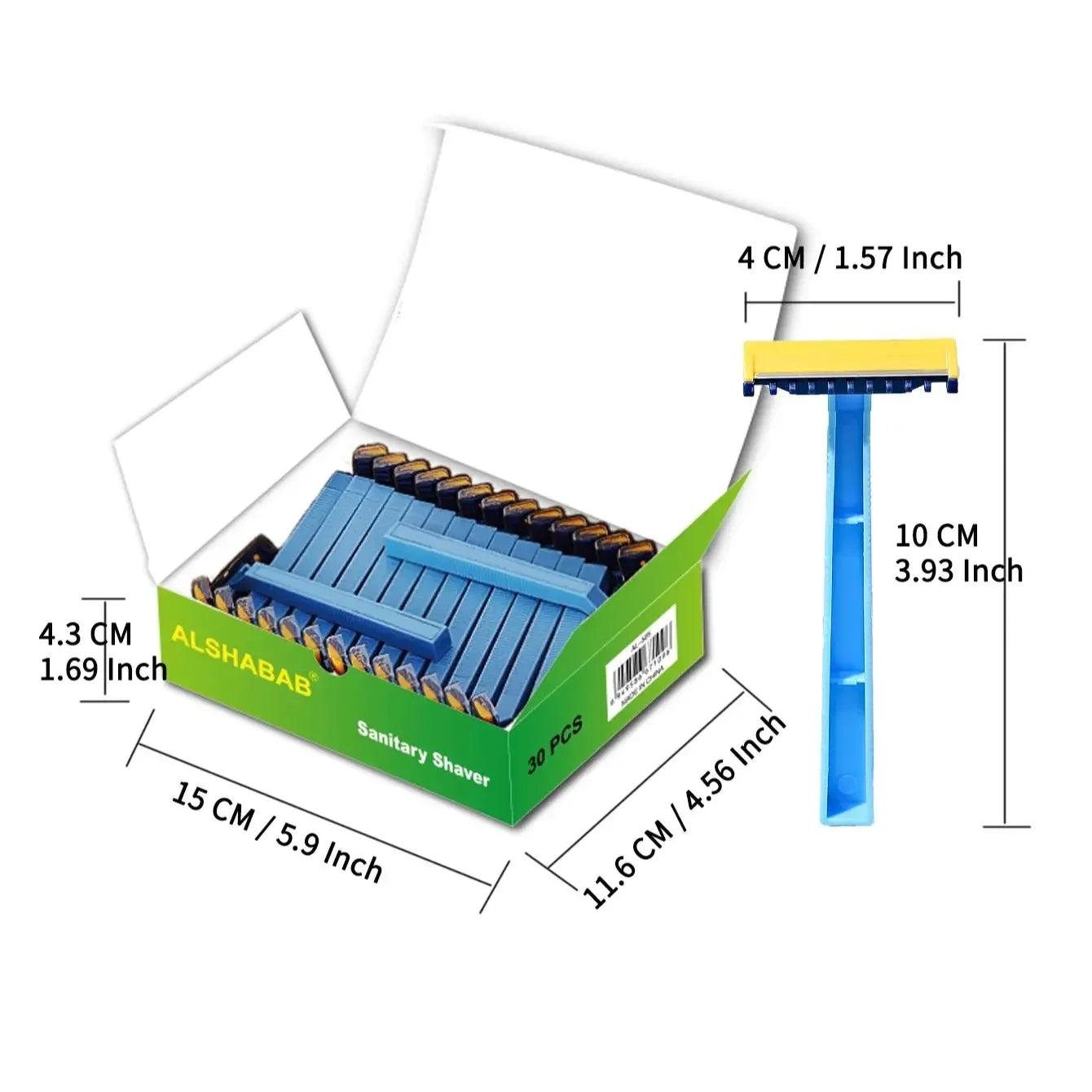 30PCS Disposable Women’s Razor – Manual Shaver with Super Sharp Comb Blade for Face, Legs, Arms & Bikini