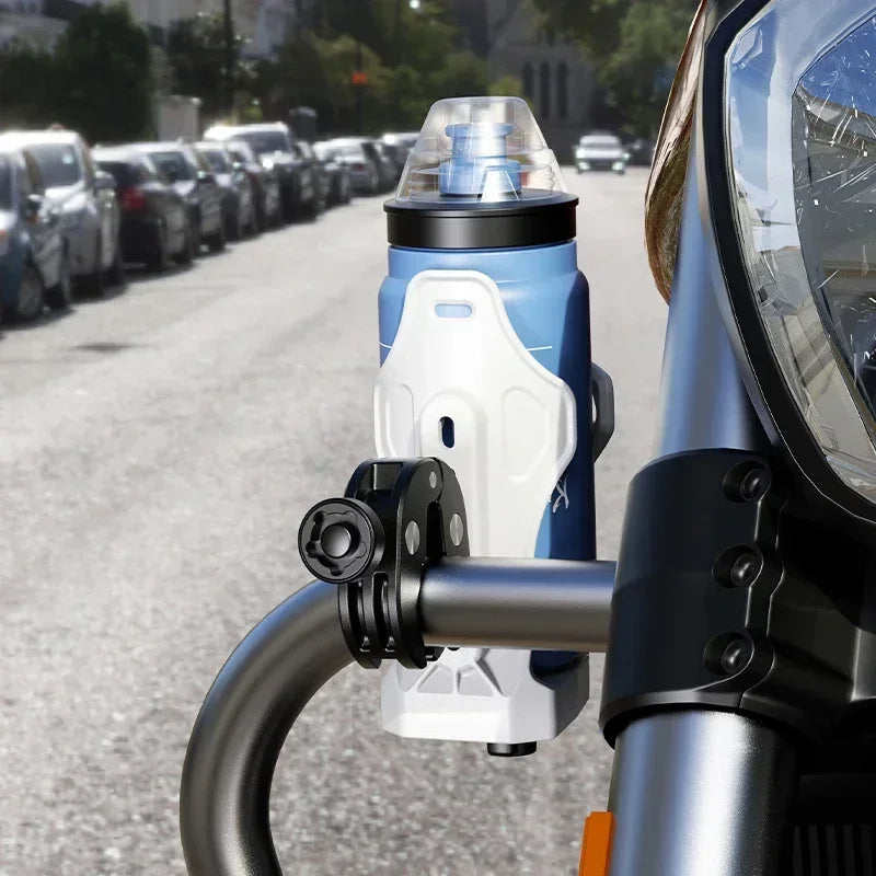 Adjustable Anti-Theft Motorcycle & Bike Cup Holder – Secure Water Bottle & Mobile Mount for Cycling