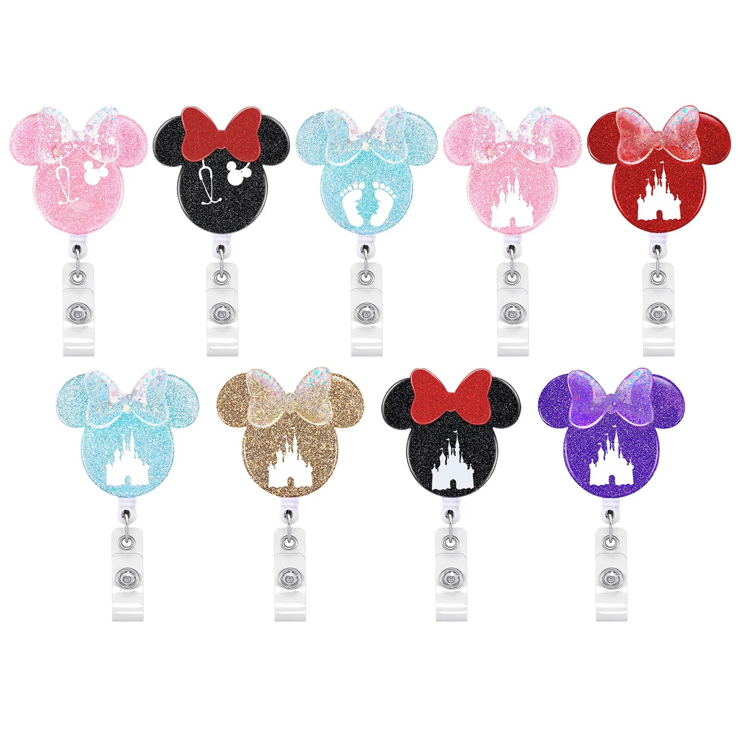 2023 Acrylic Retractable Nurse Badge Reel – Cute Anime Christmas ID Card & Key Holder Lanyard