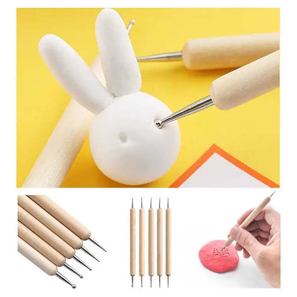 24-Piece Pottery & Clay Sculpting Tool Set – Dual-Ended Stylus for Ceramics, Air-Dry & Polymer Clay Modeling