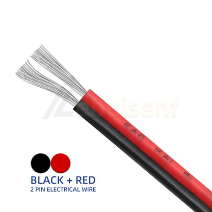 2Pin UL2468 Electrical Wire 2m/5m/10m/20m – Tinned Copper PVC Insulated Cable, 24/22/20AWG for LED Light Strip Extension
