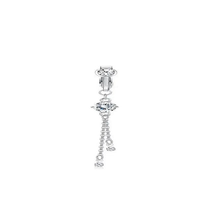 Faux Belly Ring - Non-Piercing Clip-On Navel Button Body Jewelry Belly Piercing Accessory