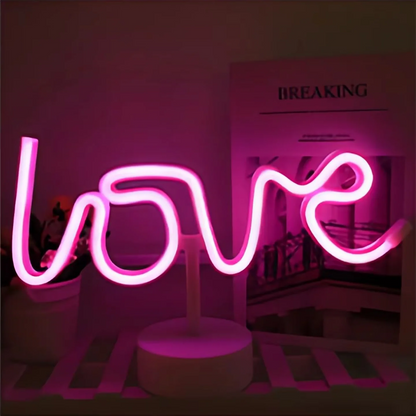 Countertop Decorative Neon Sign – USB or Battery-Powered Night Light for Holiday, Party, Kitchen & Home Decor