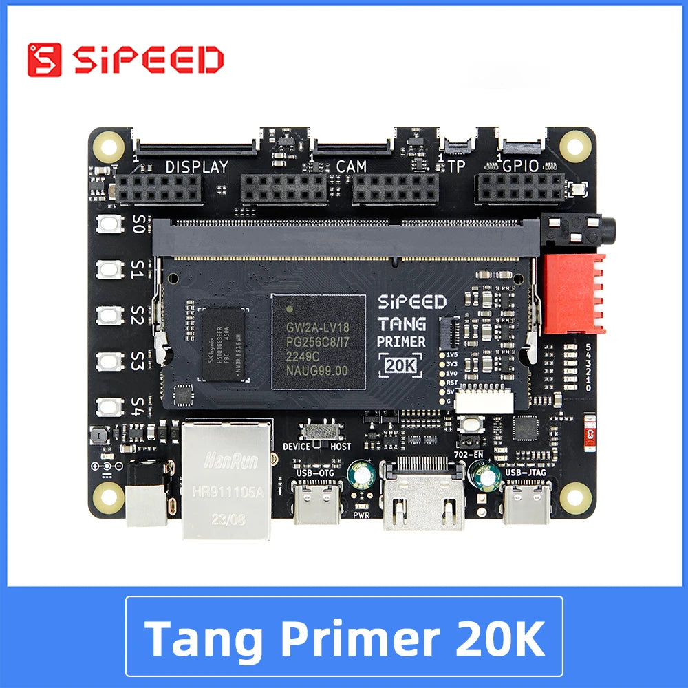 Sipeed Tang Primer 20K FPGA GoAI Core Board - GW2A Minimum System for AI Projects