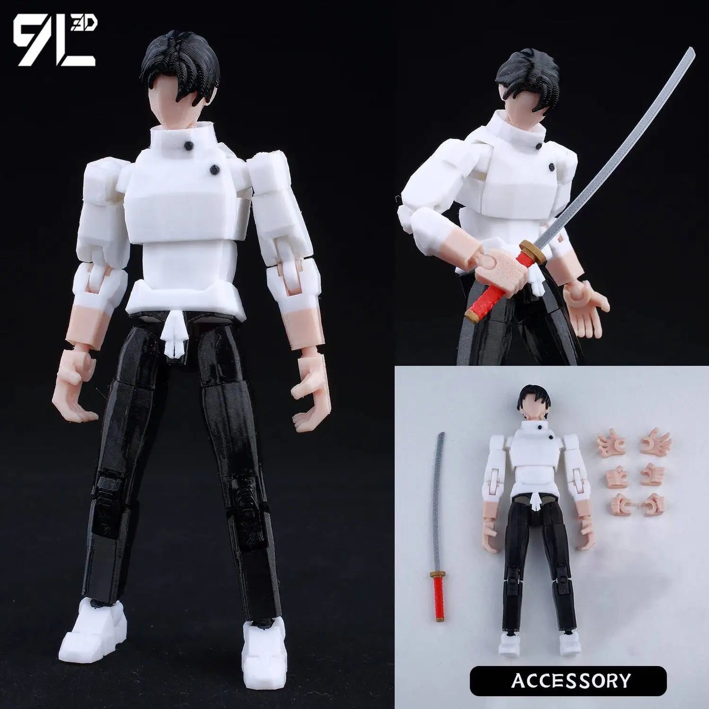 9L3D Printed Anime Action Figures — Jujutsu Kaisen Sukuna, Yuji, Yuta, Satoru Gojo Movable Mannequin Toys