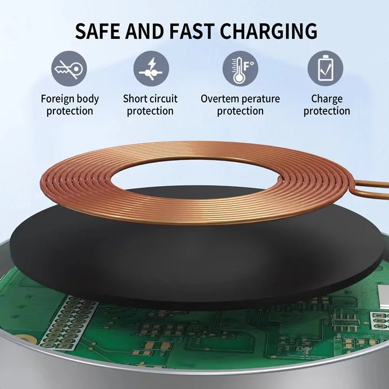 Qi2 15W Magnetic Wireless Charger for iPhone 12–18 Series - Fast Charging Pad for iPhone and AirPods