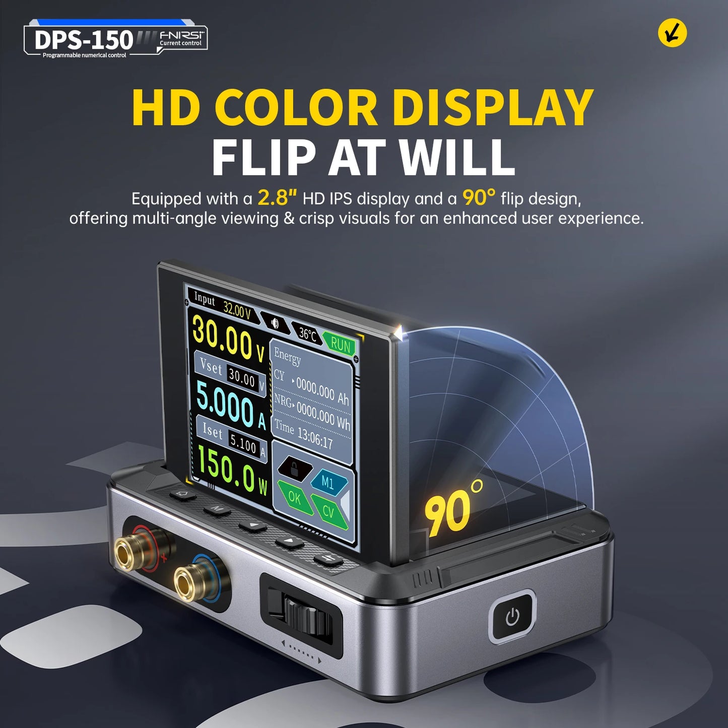 FNIRSI DPS-150 Mini Laboratory DC Power Supply — Adjustable 30V 5A Digital Display CNC Regulator