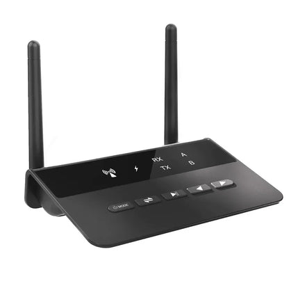 80M Bluetooth 5.0 Transmitter & Receiver | aptX HD/LL Low Latency, 3.5mm AUX, RCA Wireless Audio Adapter for PC, TV & Headphones