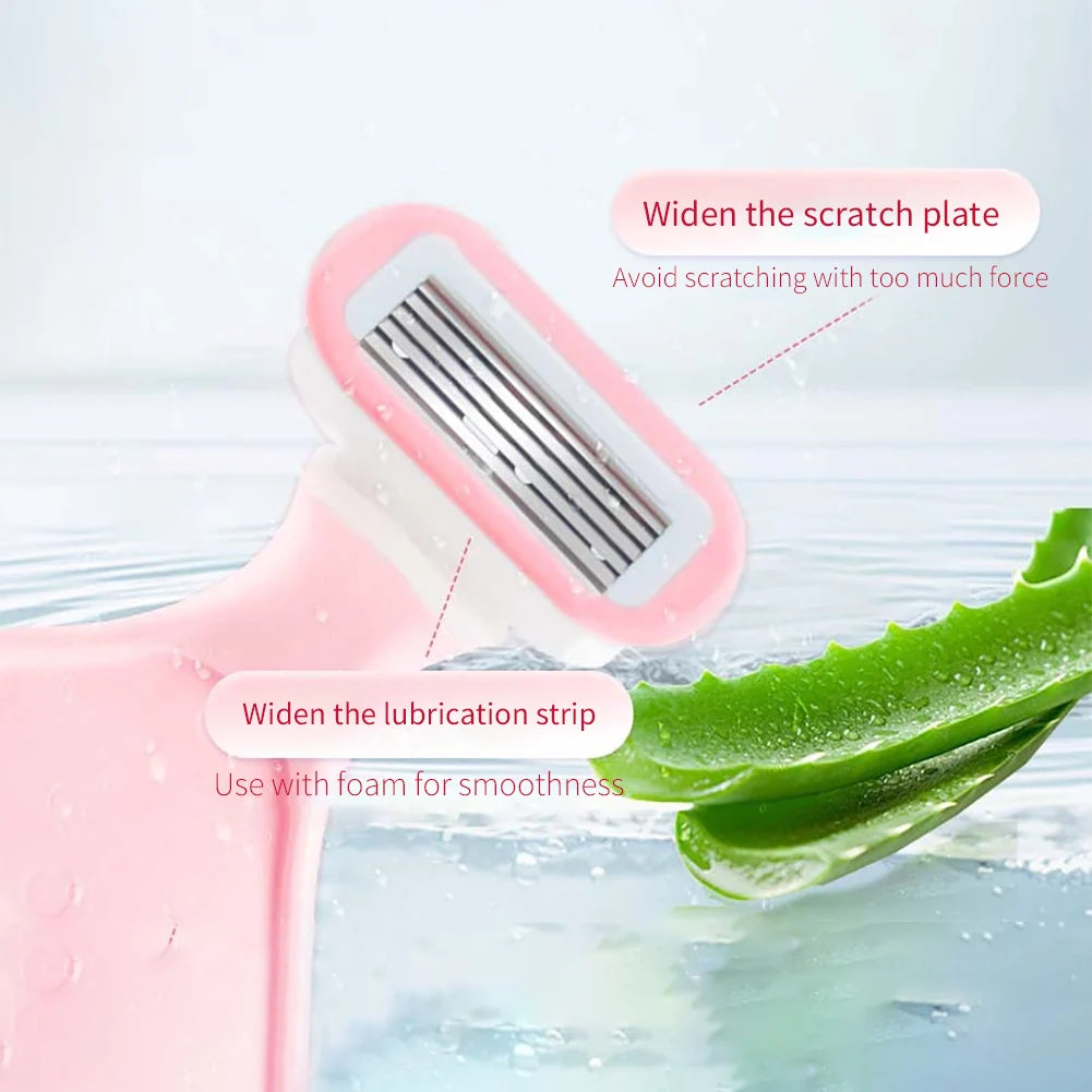 Women’s Safety Razor – Stainless Steel Manual Shaver for Body, Bikini, Underarm & Thigh Hair