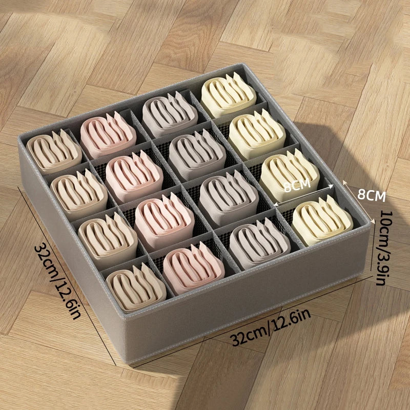 Foldable Underwear Storage Box – Non-Woven Organizer for Panties, Bra, Socks, Clothes Separator for Bedroom Drawers & Wardrobe
