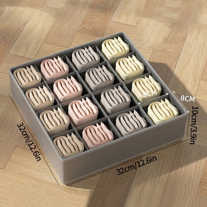 Foldable Underwear Storage Box – Non-Woven Organizer for Panties, Bra, Socks, Clothes Separator for Bedroom Drawers & Wardrobe