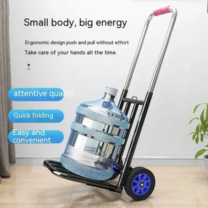 Folding Retractable Hand Truck – Portable Trolley for Shopping and Luggage | Household Magic Trailer and Cart